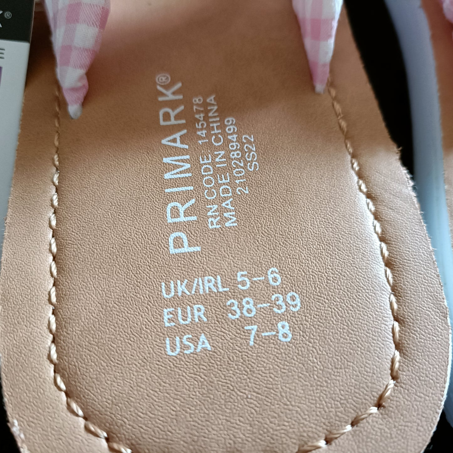Pink Gingham Flip Flops