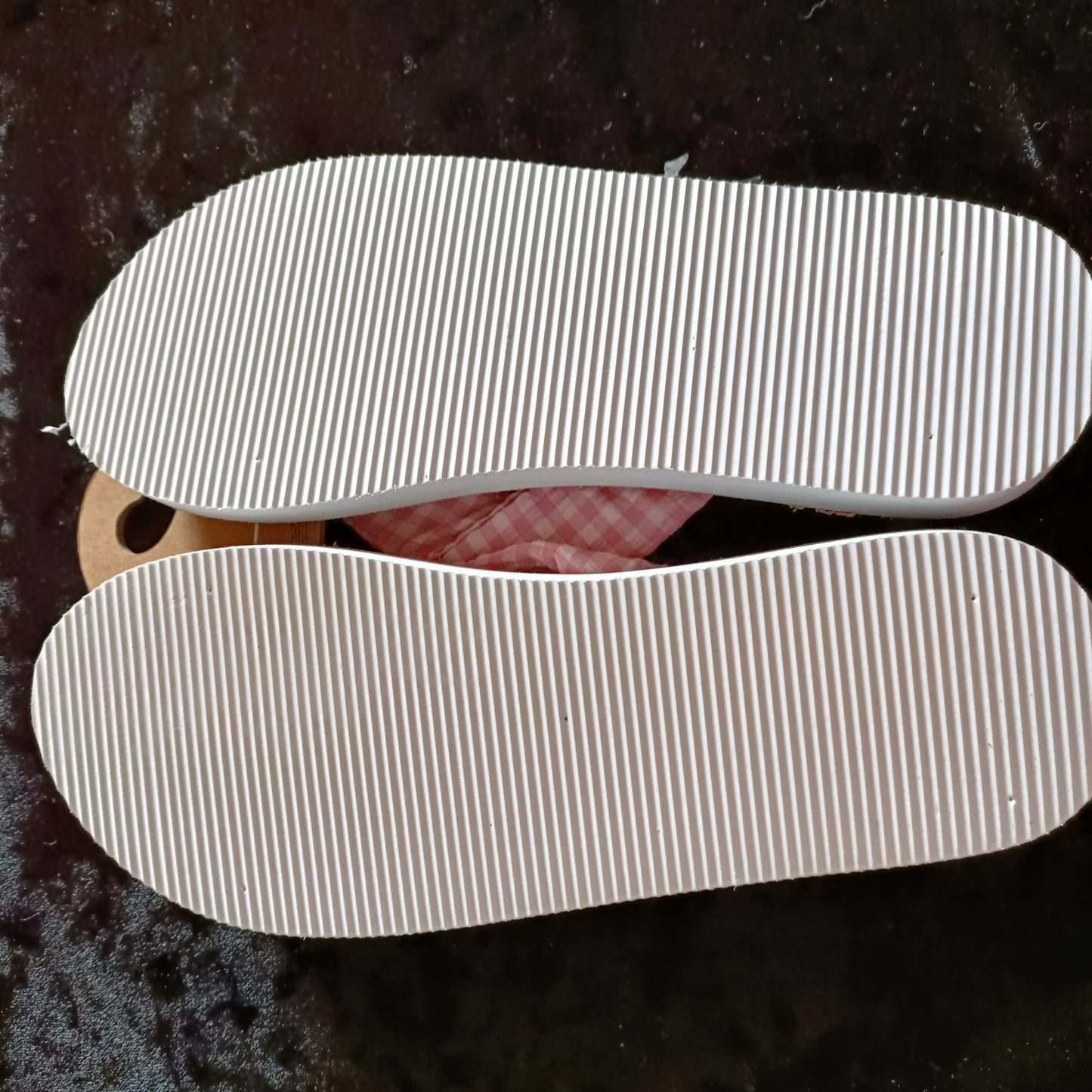 Pink Gingham Flip Flops