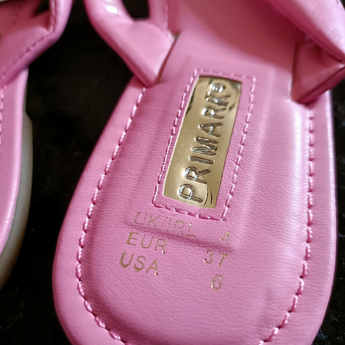 Pink Cushioned Strap Flip Flops with Square Front