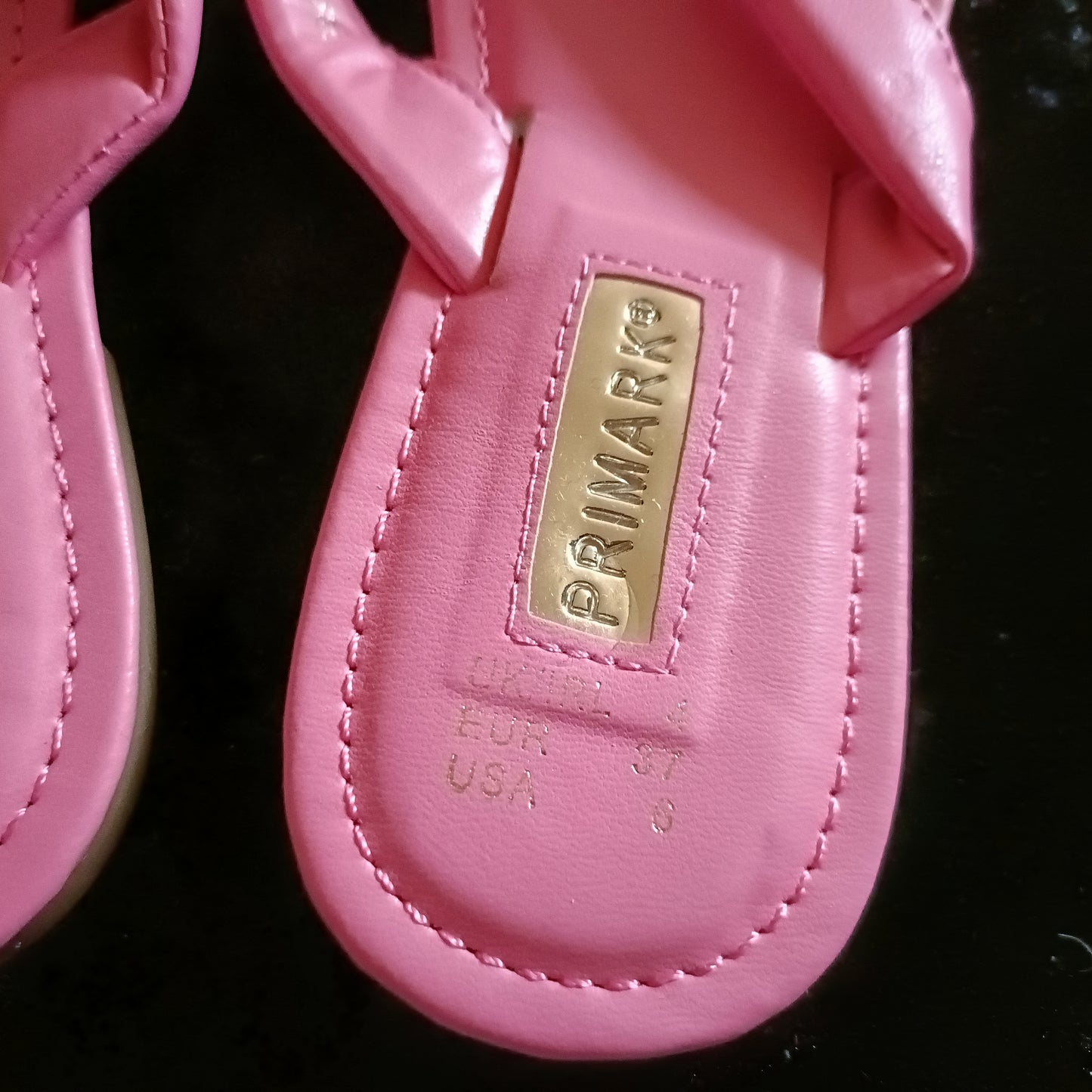 Pink Cushioned Strap Flip Flops with Square Front