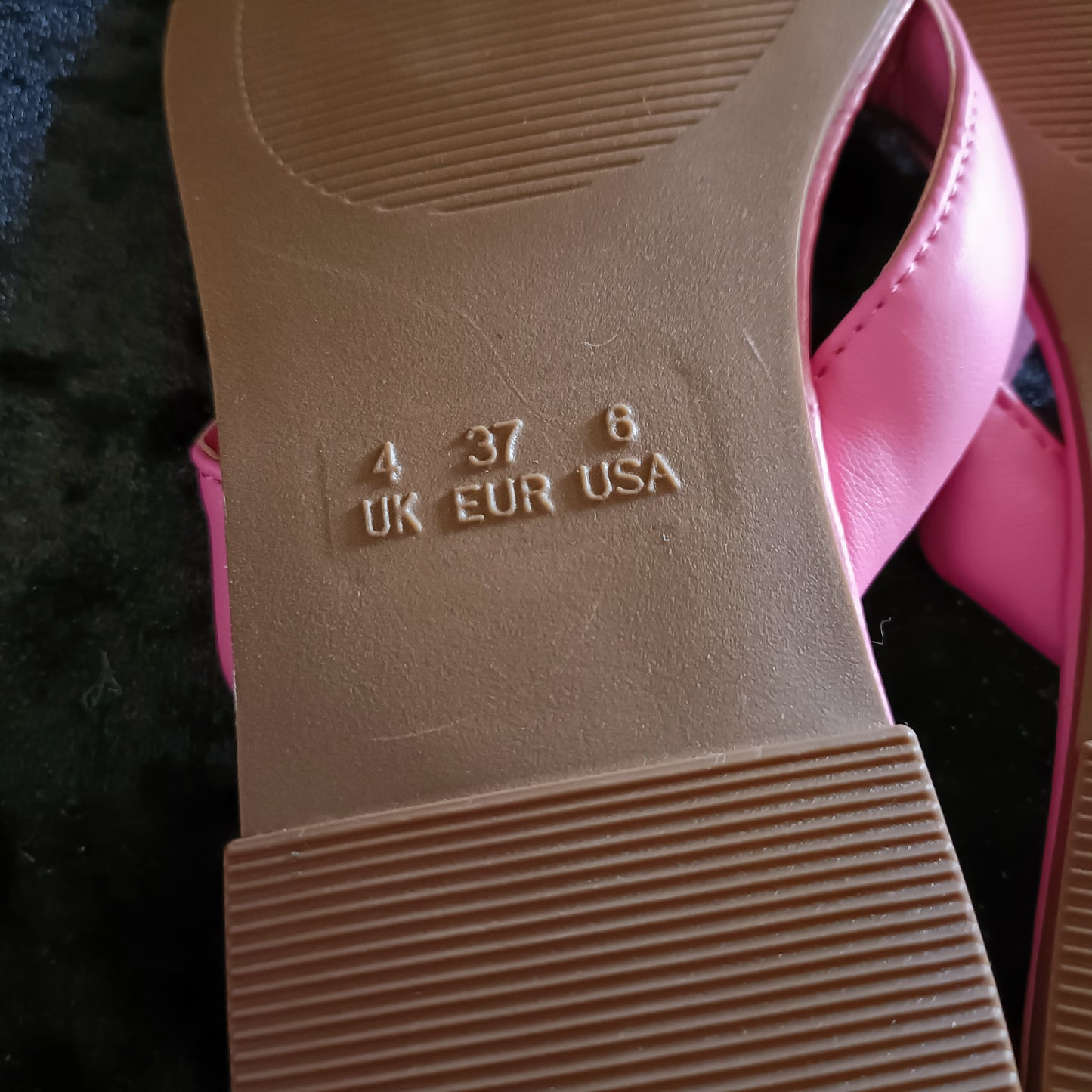 Pink Cushioned Strap Flip Flops with Square Front