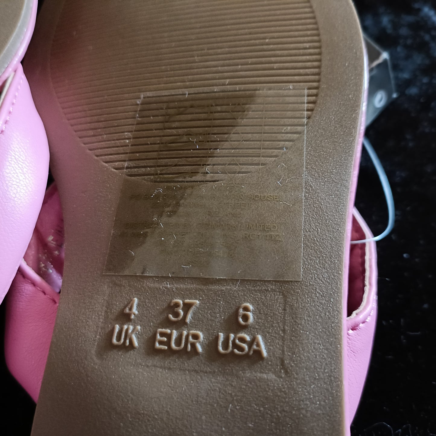 Pink Cushioned Strap Flip Flops with Square Front