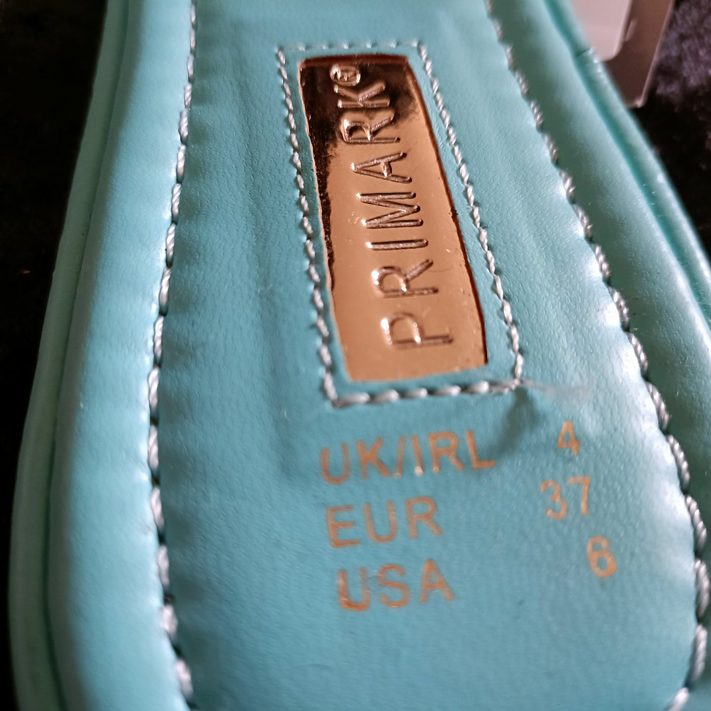 Mint Green Square Toe Slip On Sandals