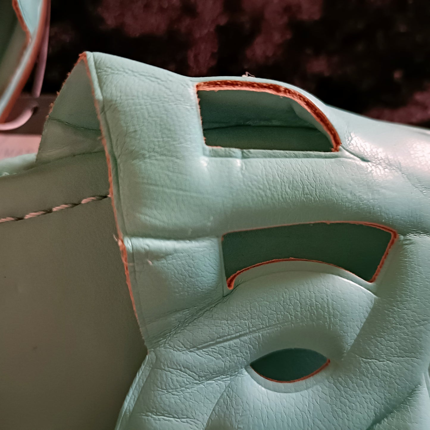 Mint Green Square Toe Slip On Sandals