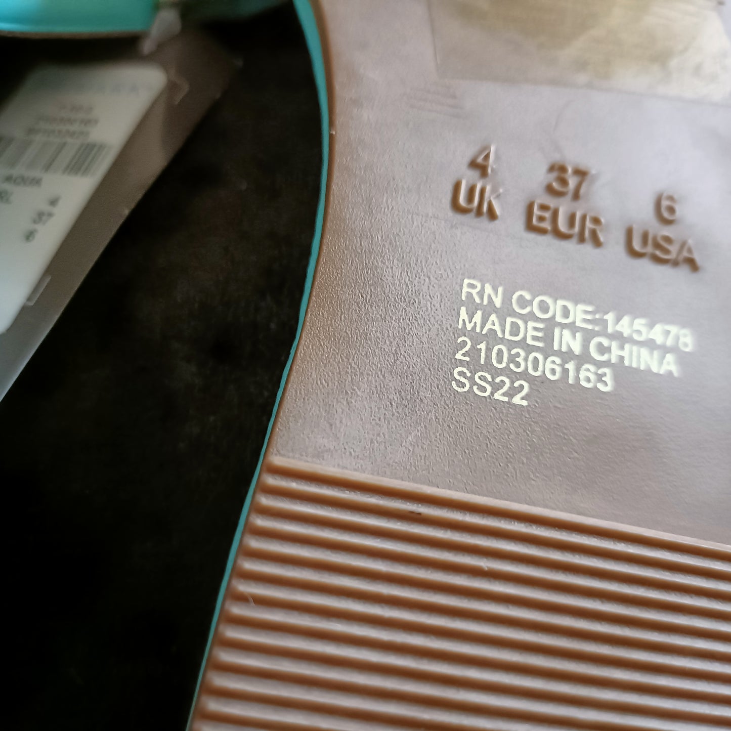 Mint Green Square Toe Slip On Sandals