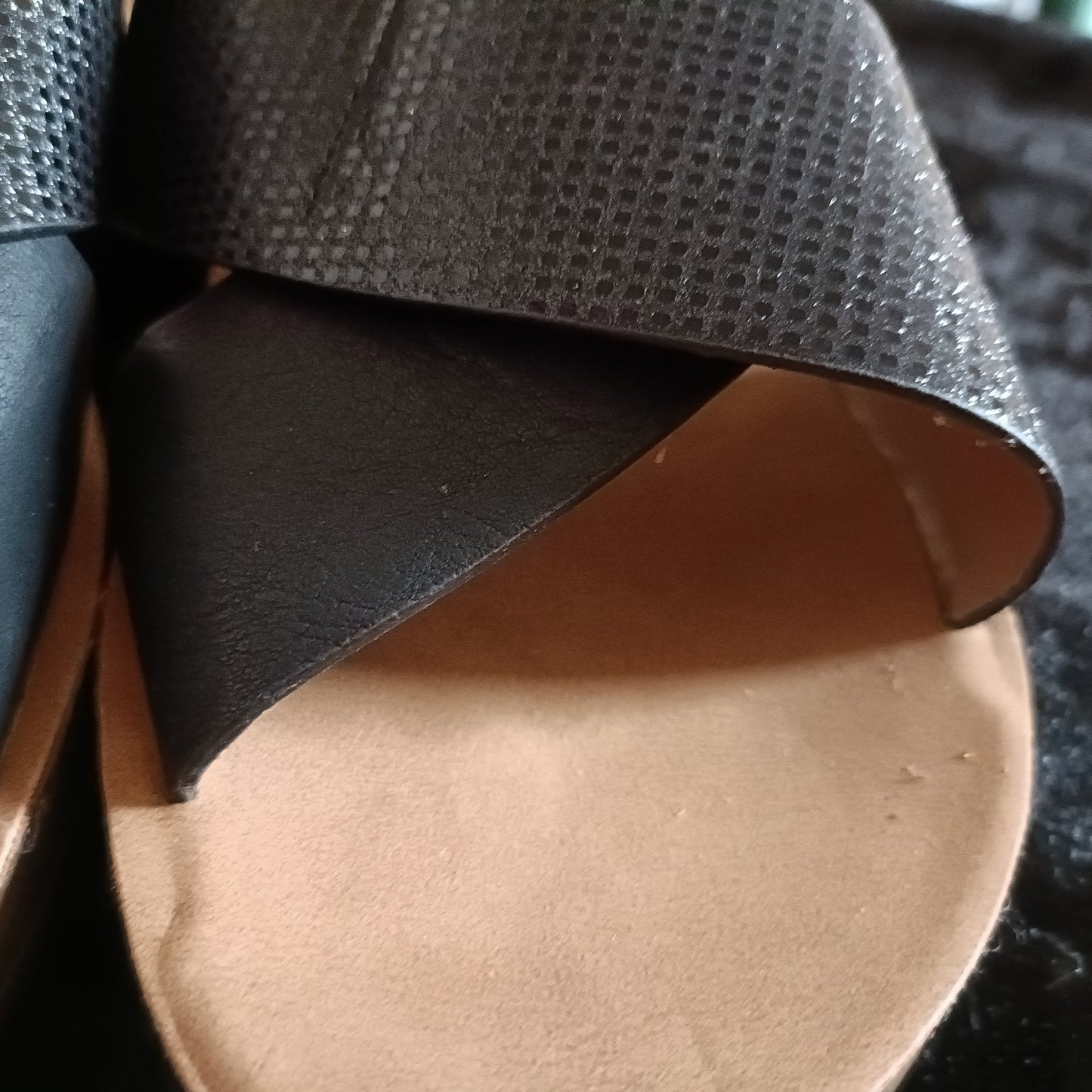 Black Criss Cross Slingback Sandals