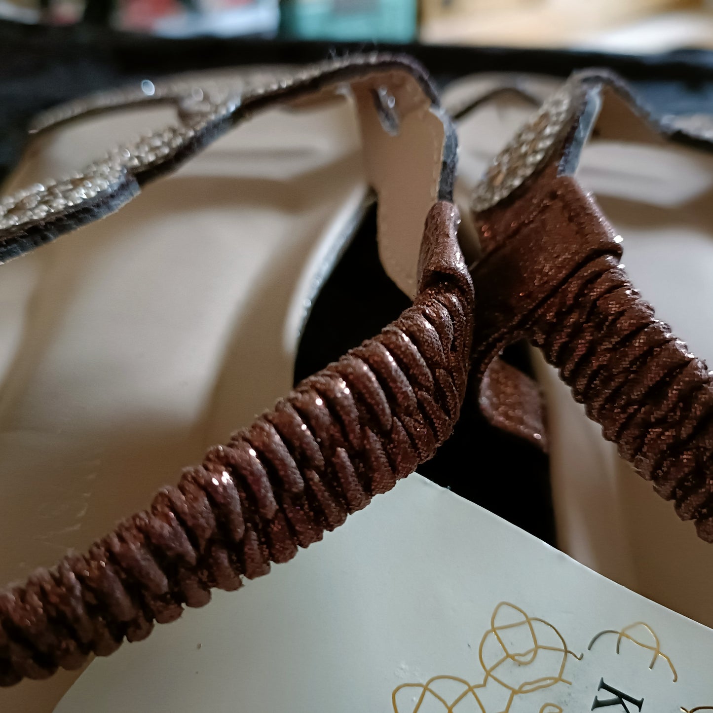 Bronze Bling Summer Sandals