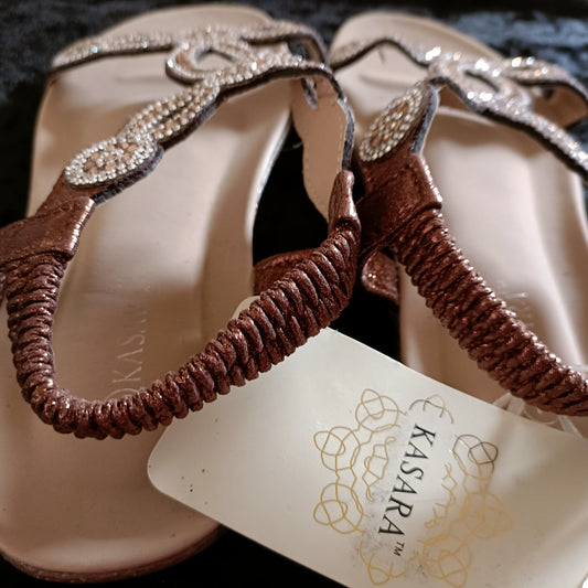 Bronze Bling Summer Sandals