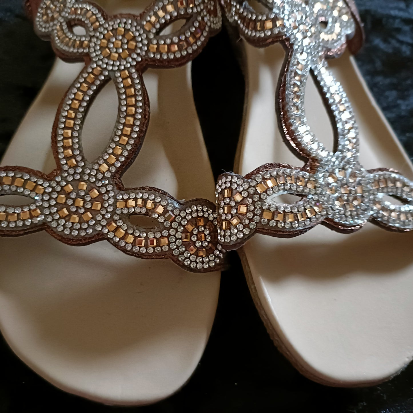 Bronze Bling Summer Sandals