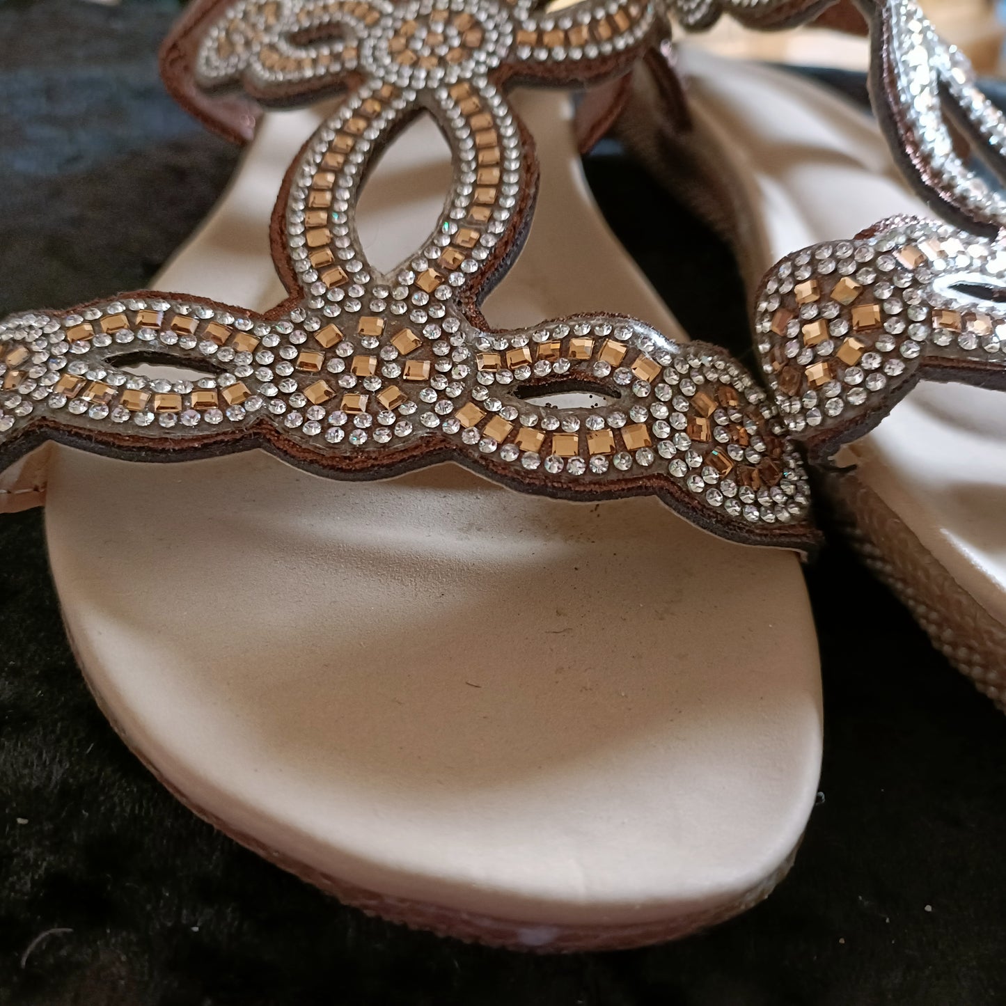Bronze Bling Summer Sandals