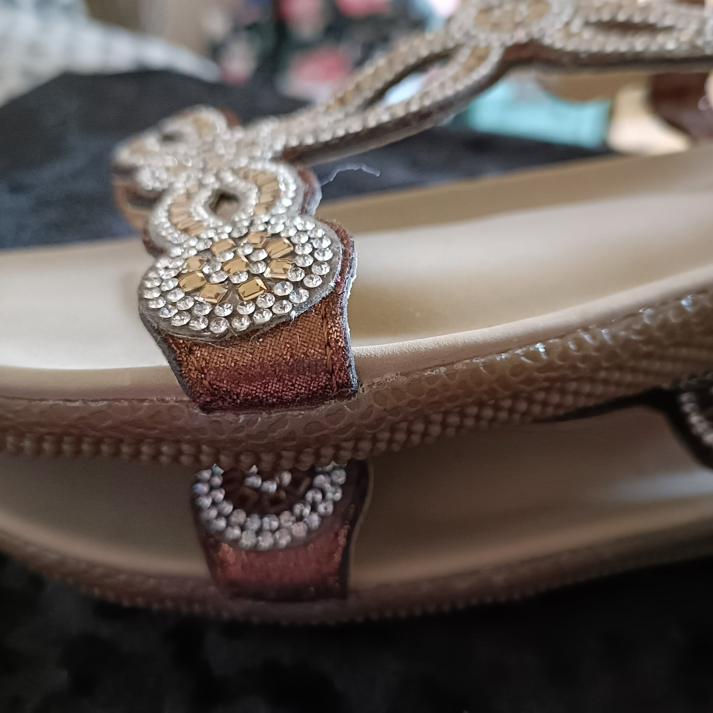 Bronze Bling Summer Sandals
