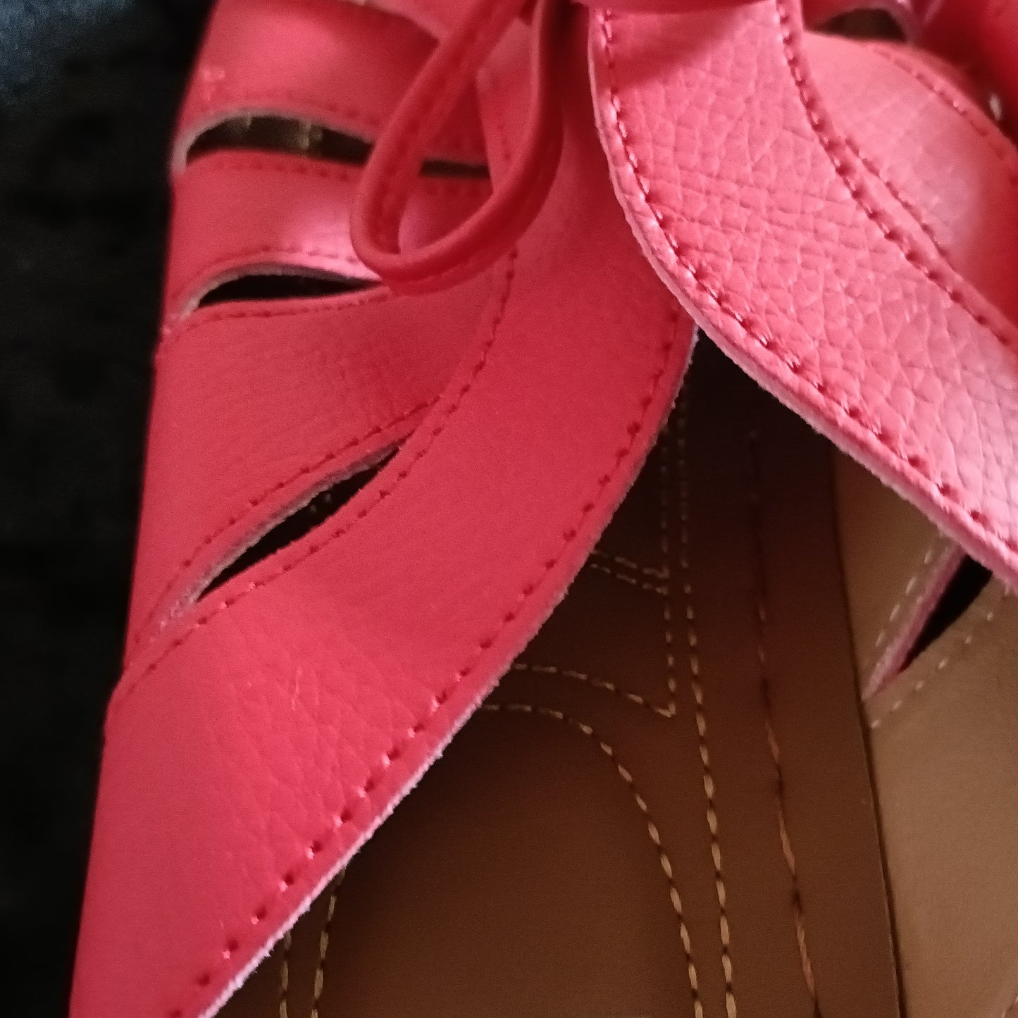 Red Slip On Sandals
