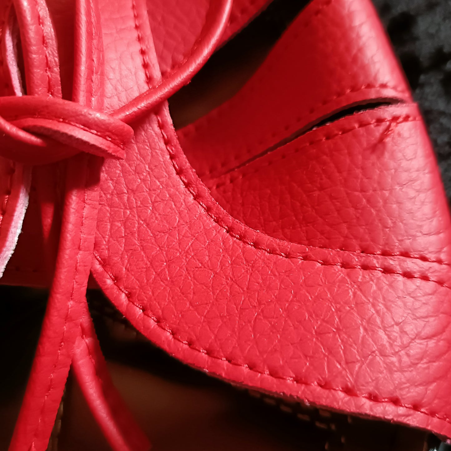 Red Slip On Sandals