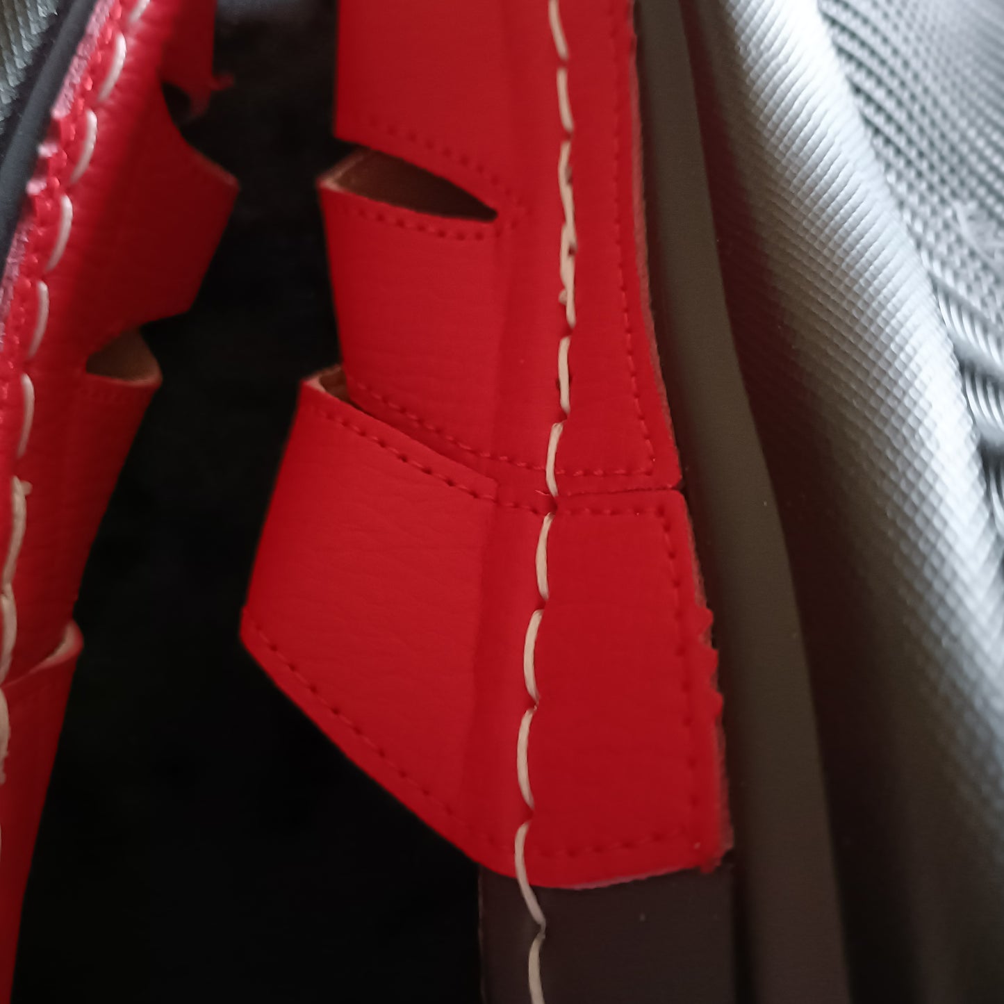 Red Slip On Sandals
