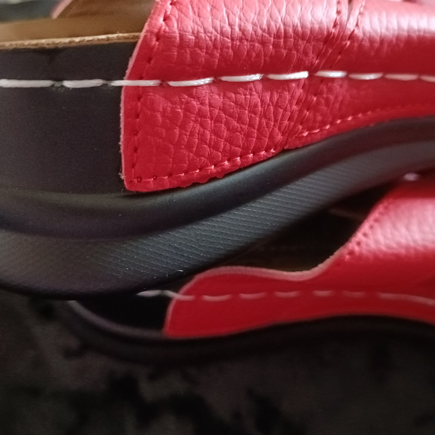 Red Slip On Sandals