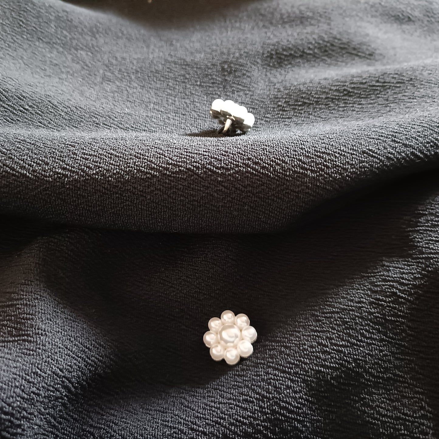 Short Black Skirt with Gem Front Detail