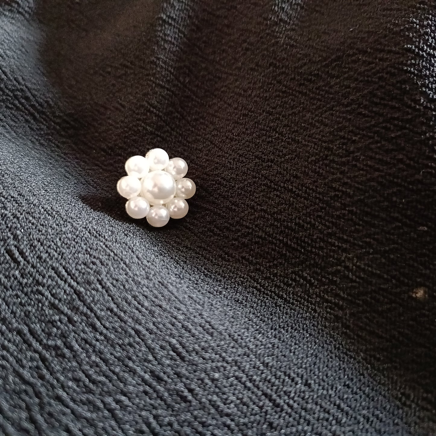 Short Black Skirt with Gem Front Detail