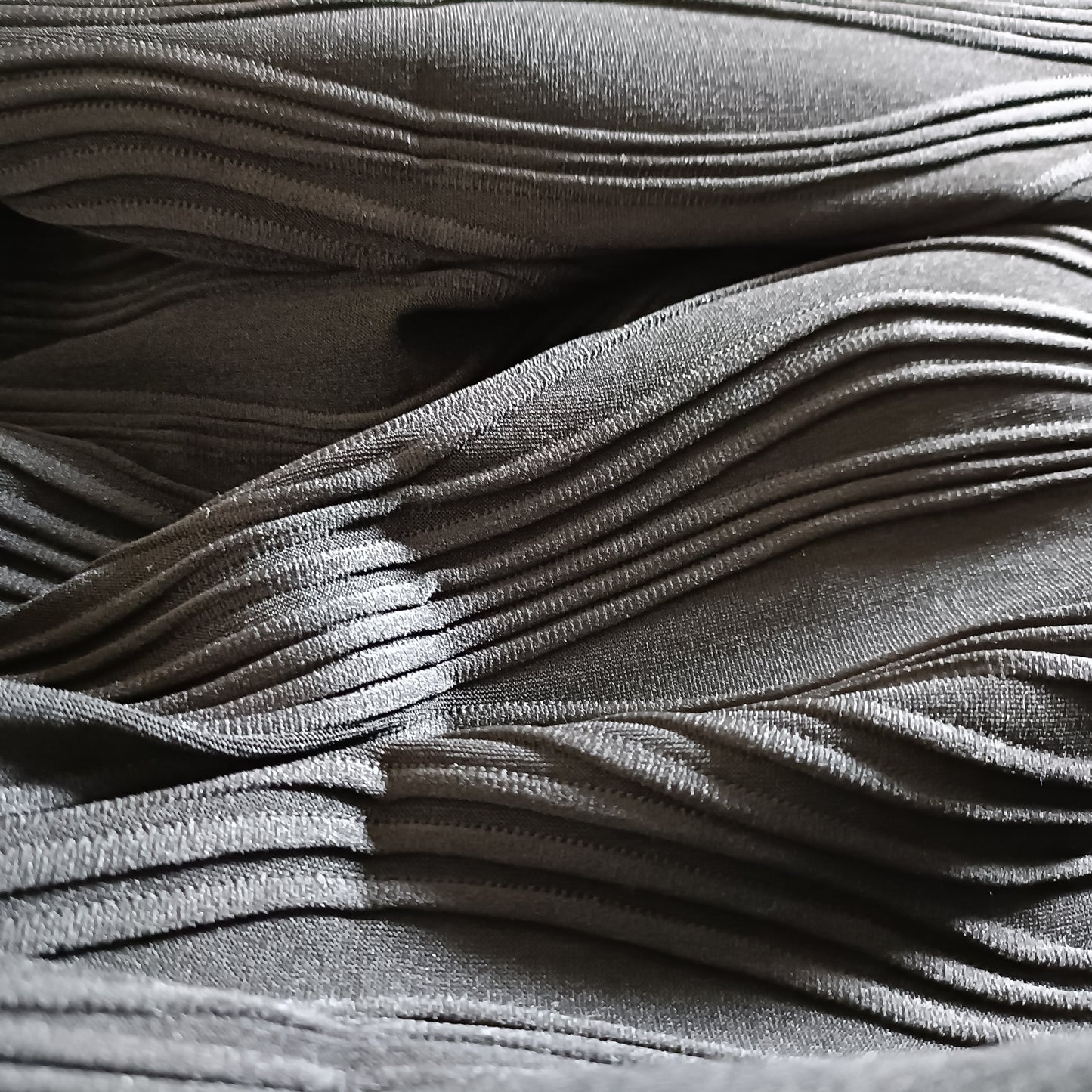 Black Skirt with Wave Texture/Design