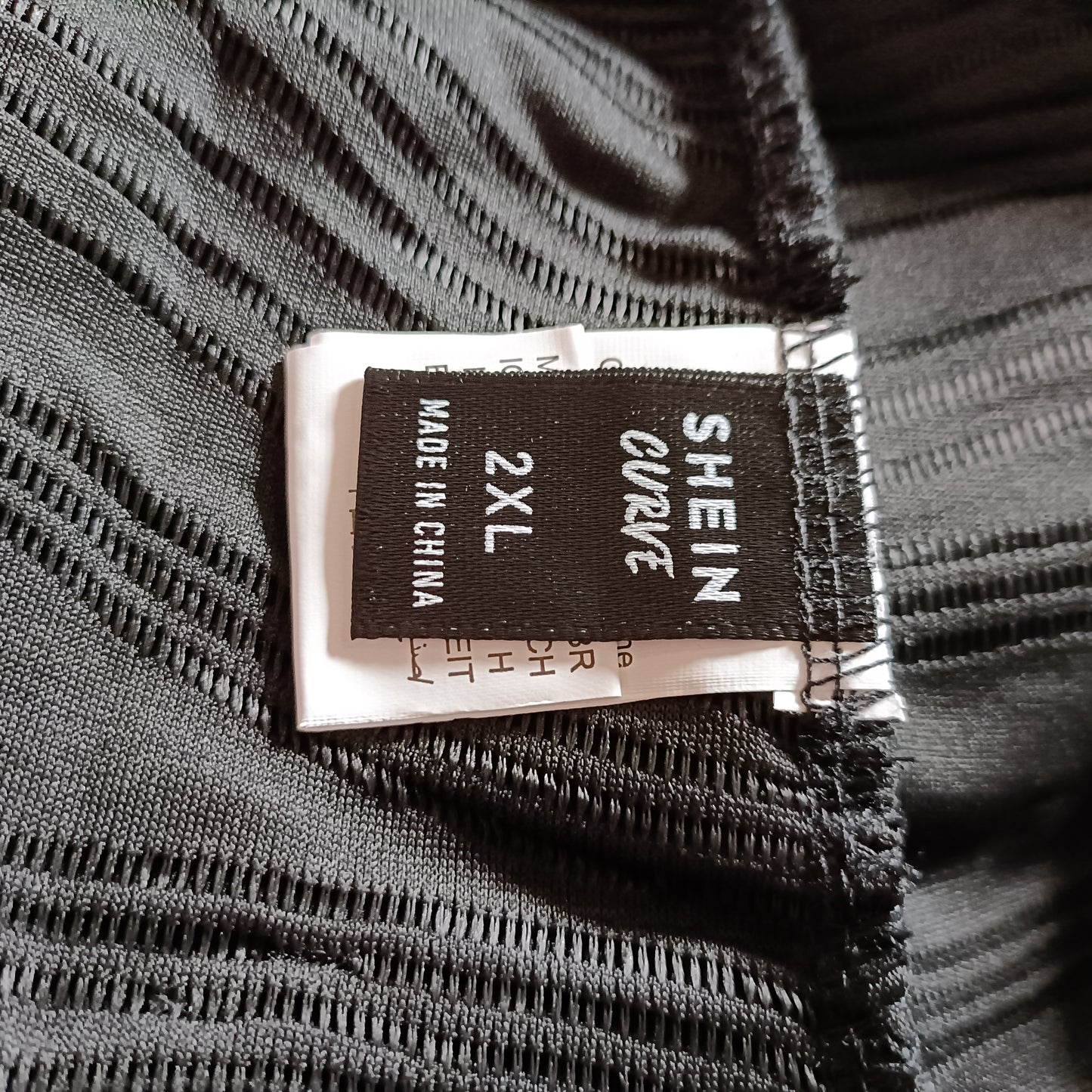 Black Skirt with Wave Texture/Design