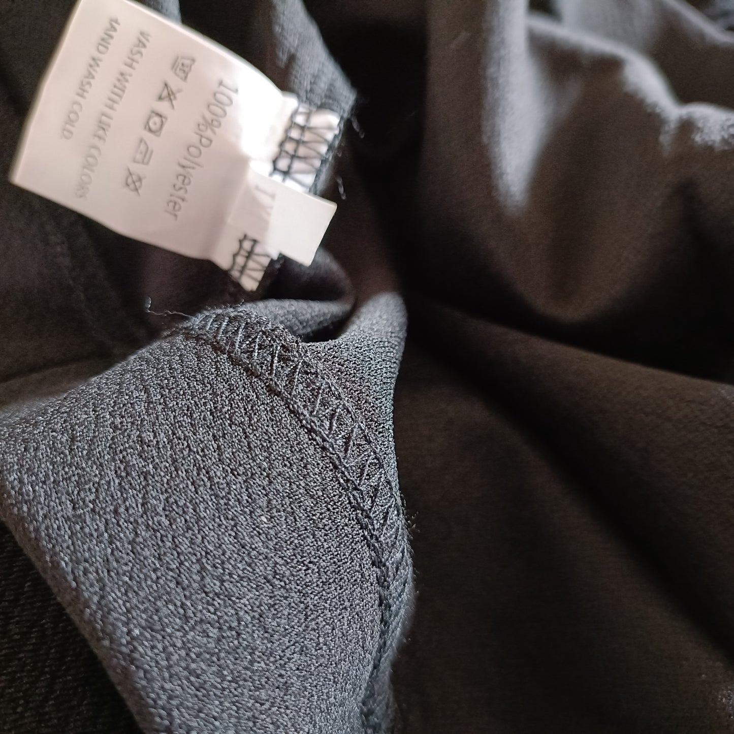 Black Skirt with Frill Hem