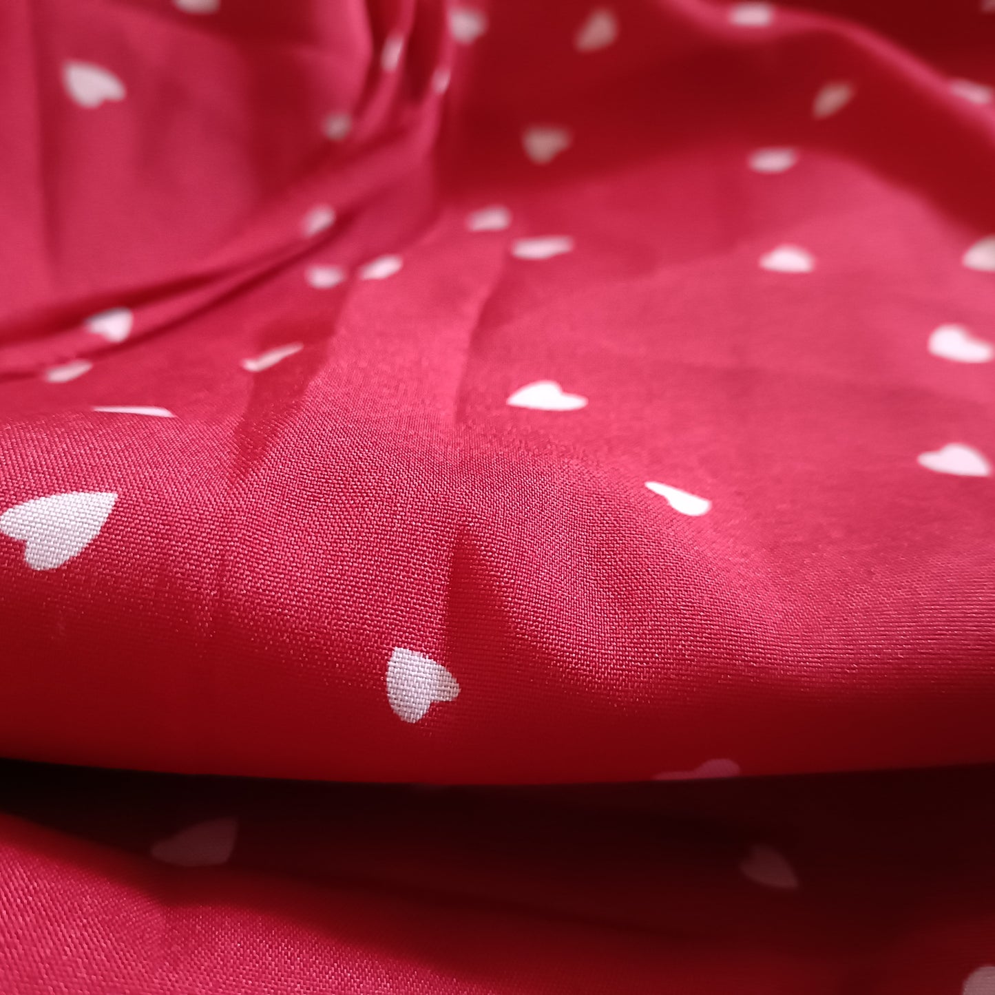 Red Heart Print Skirt with Elasticated Waist and Tie Front