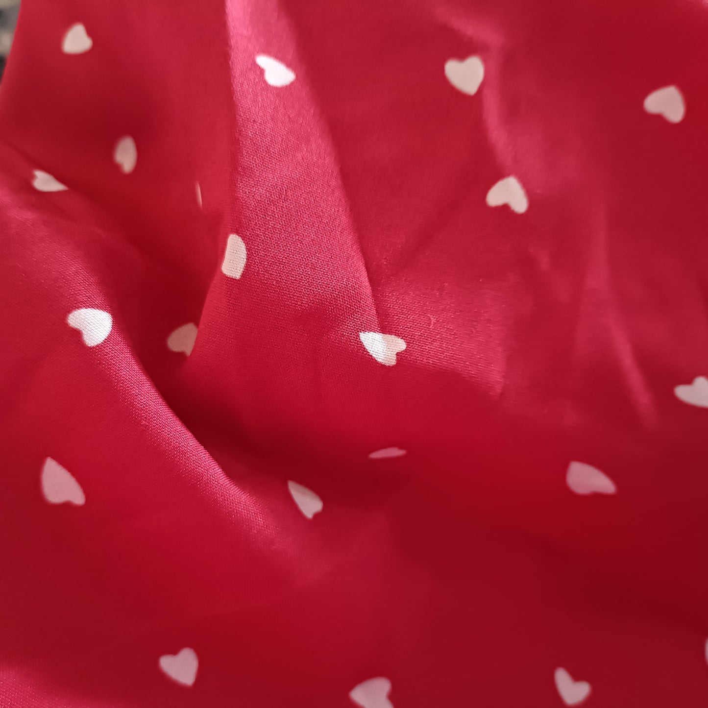 Red Heart Print Skirt with Elasticated Waist and Tie Front
