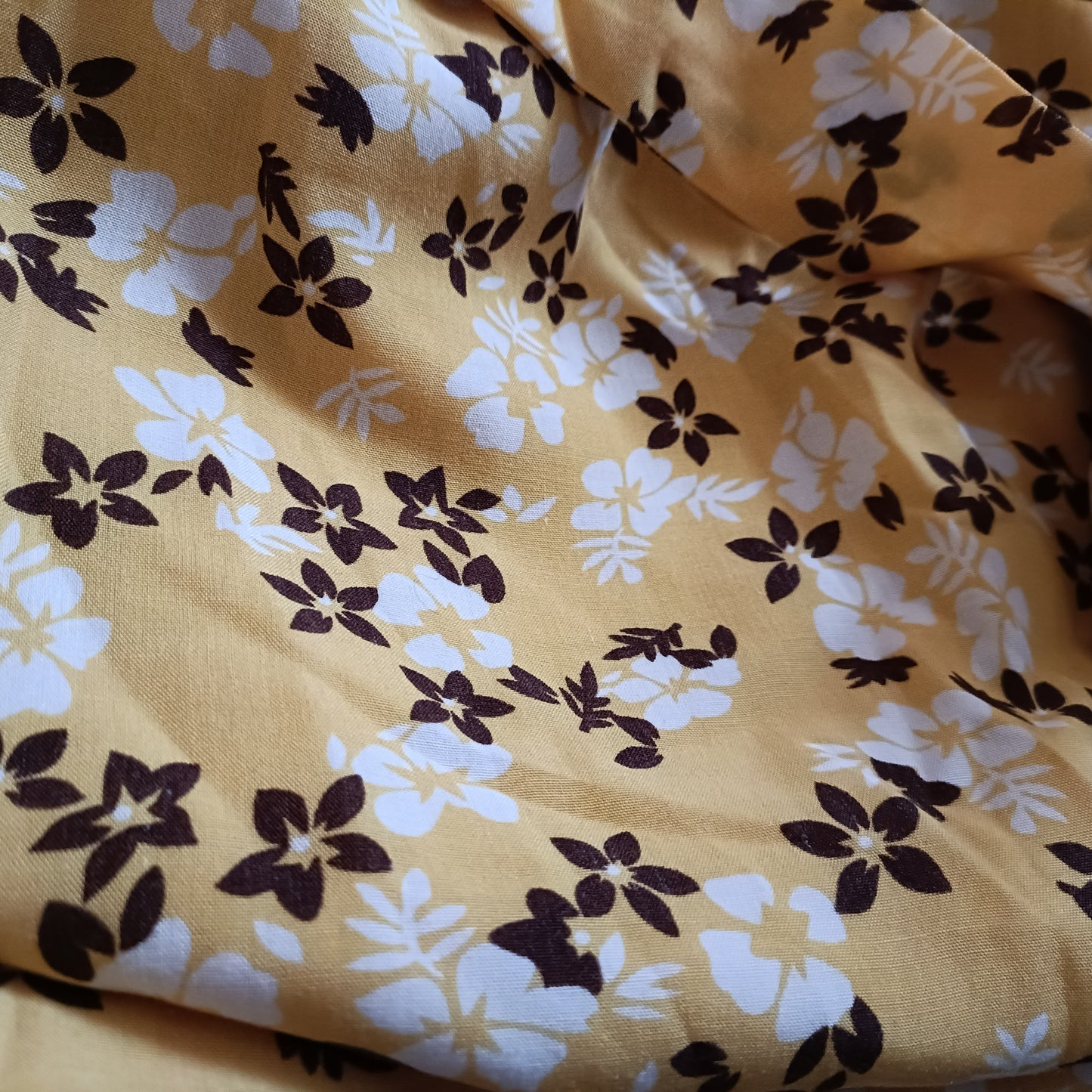Mustard Yellow Floral Skirt
