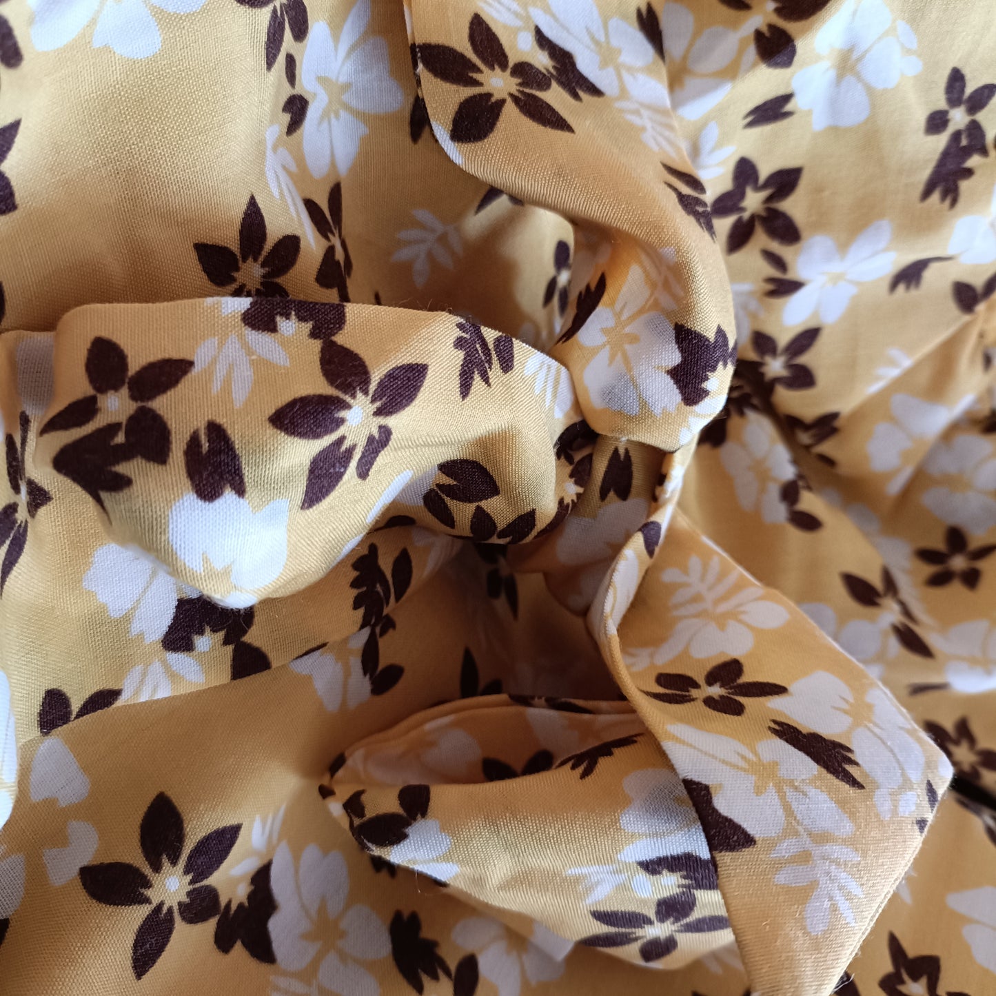 Mustard Yellow Floral Skirt