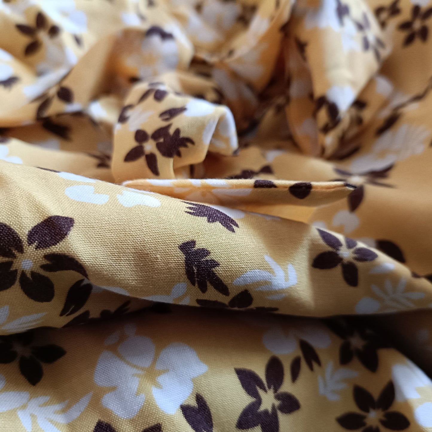 Mustard Yellow Floral Skirt