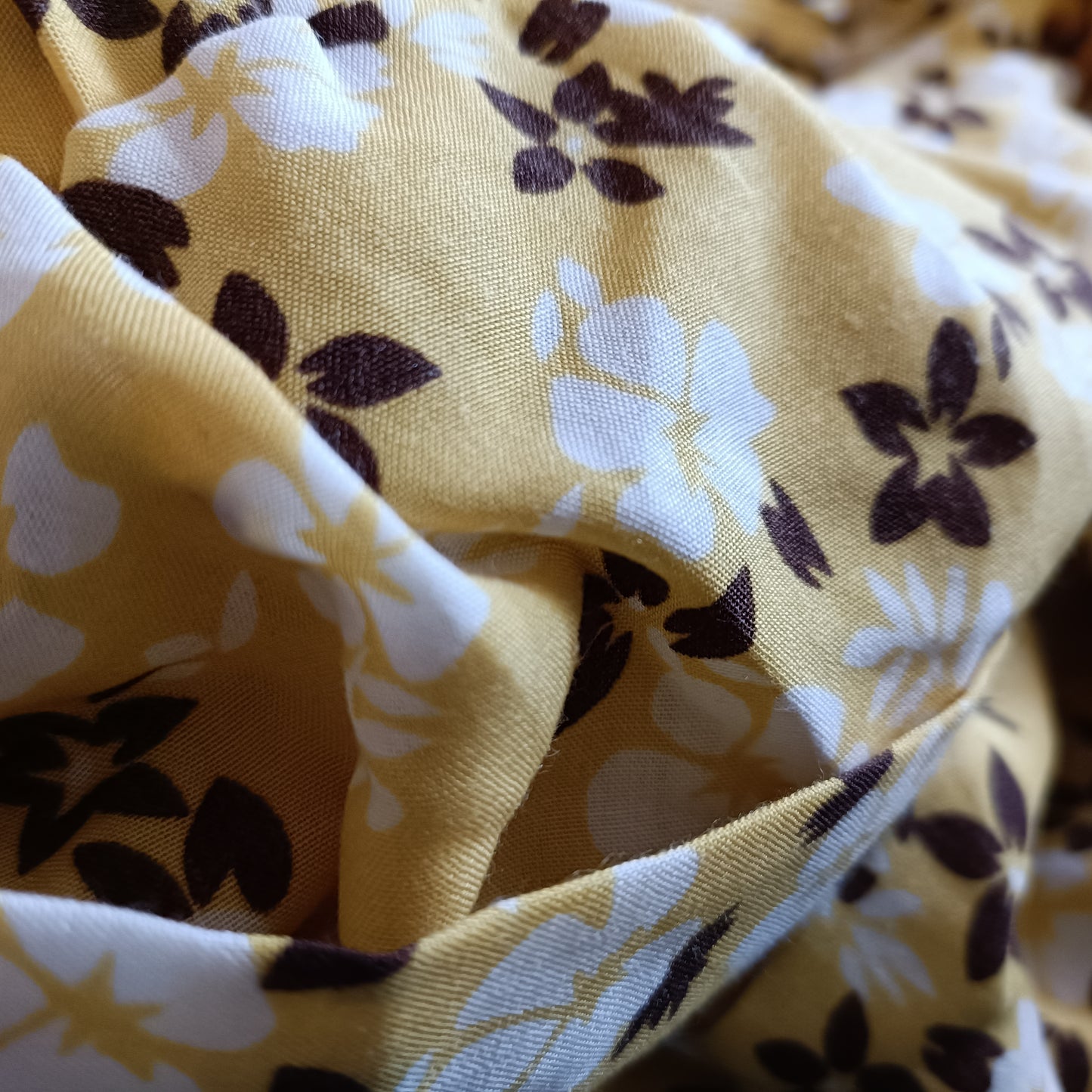 Mustard Yellow Floral Skirt