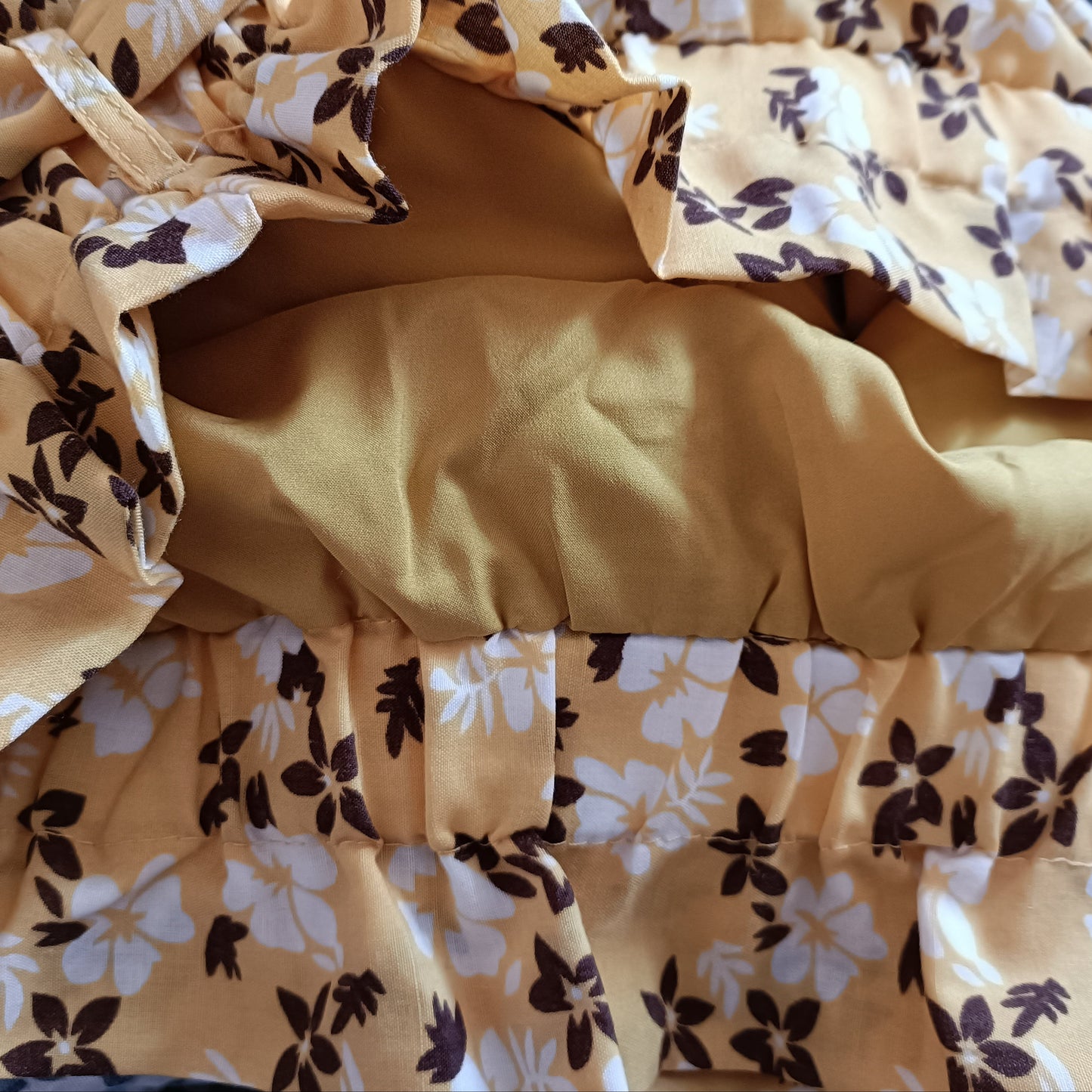 Mustard Yellow Floral Skirt