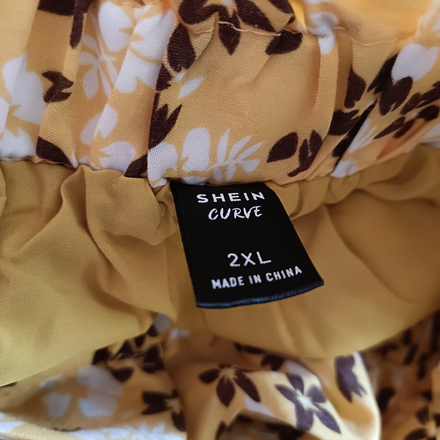 Mustard Yellow Floral Skirt