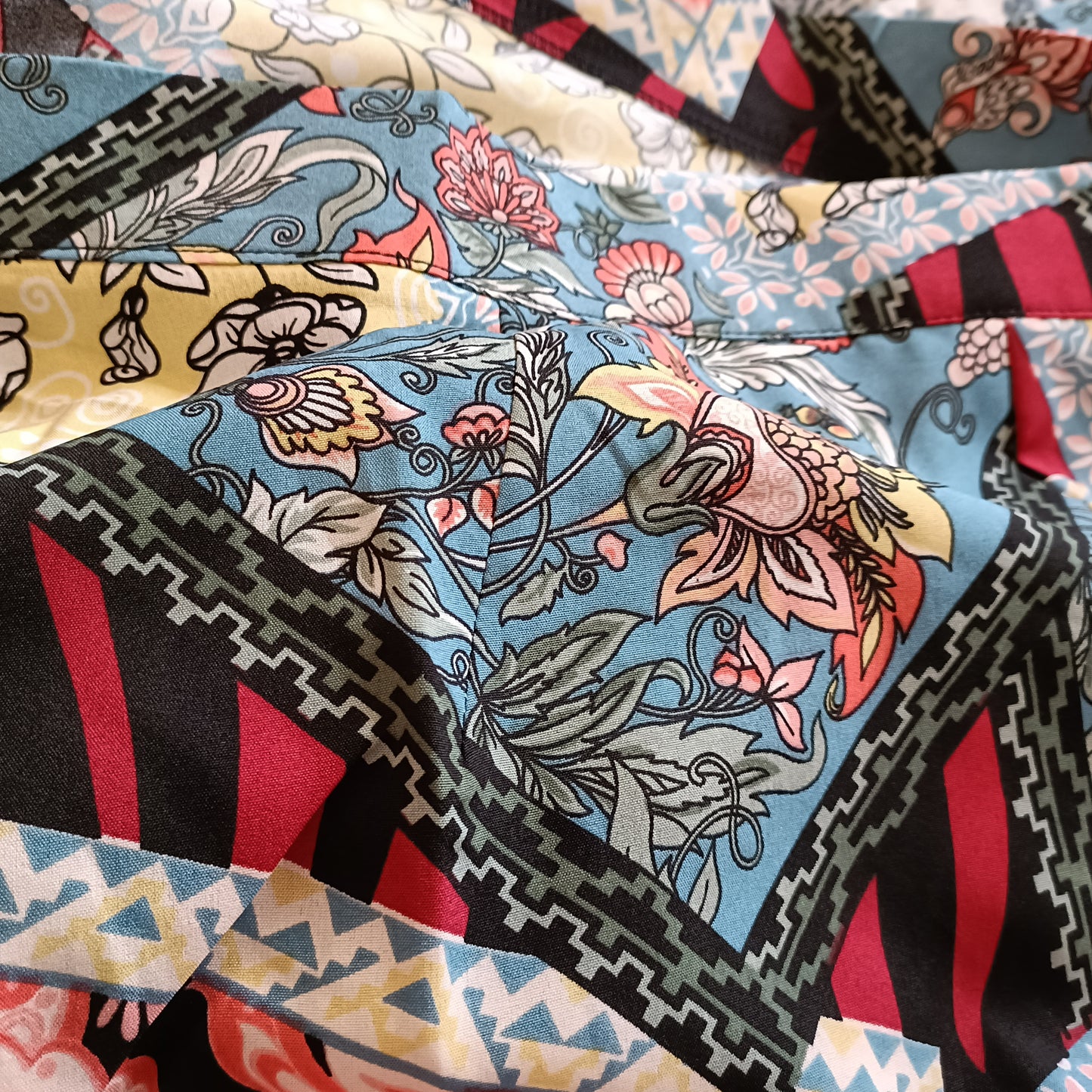 Long Floral Wraparound Skirt