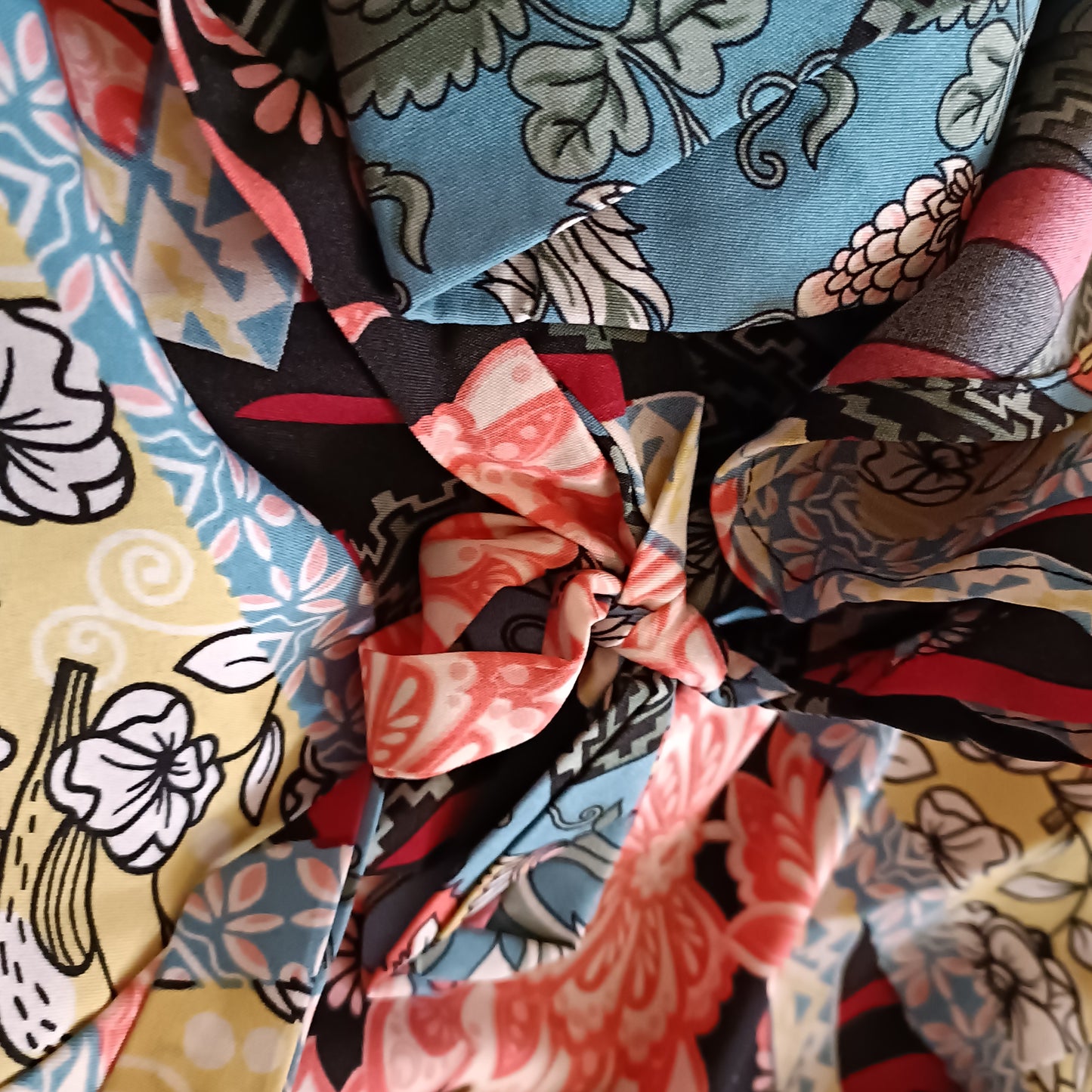 Long Floral Wraparound Skirt