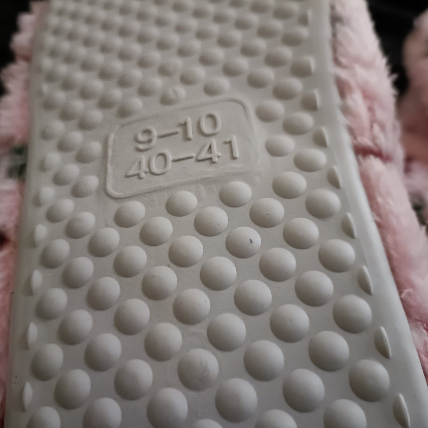 Pink Fluffy Slippers with Grey Star Accents