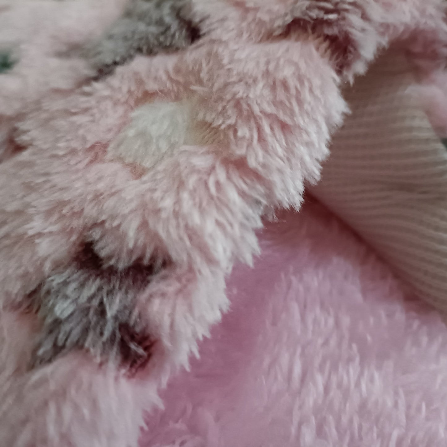 Pink Fluffy Slippers with Grey Star Accents