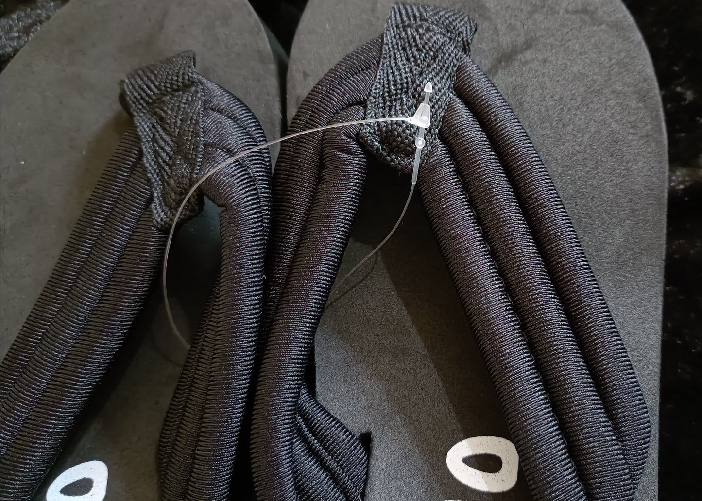 Black Wedge Flip Flops