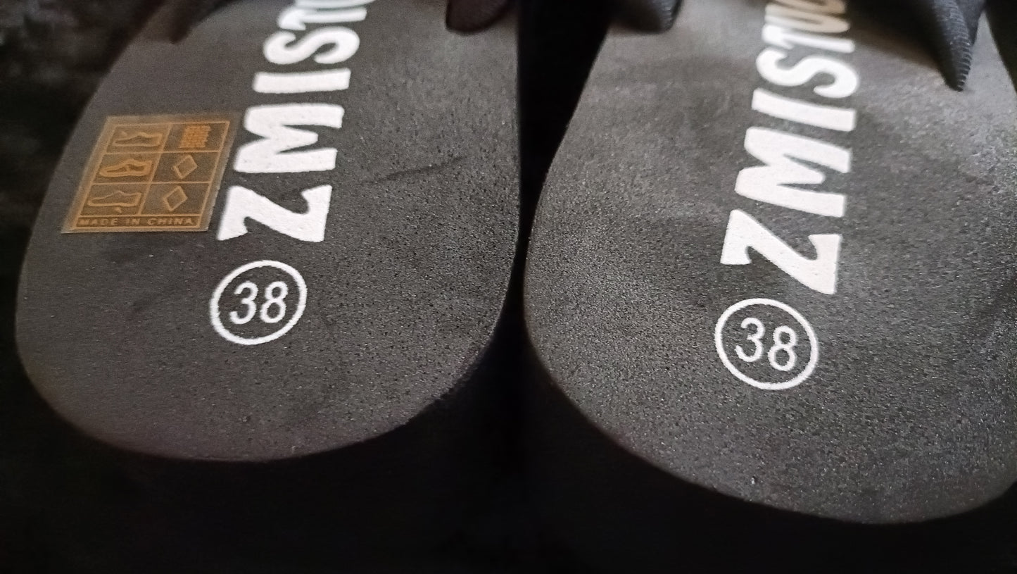 Black Wedge Flip Flops