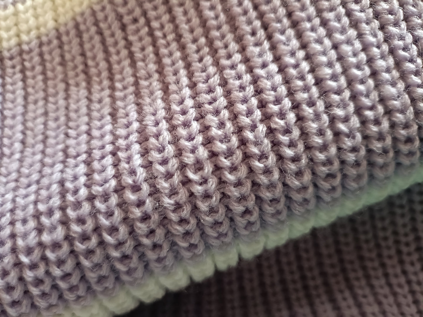 Lilac Jumper with White Stripe and Shoulder Button Detail