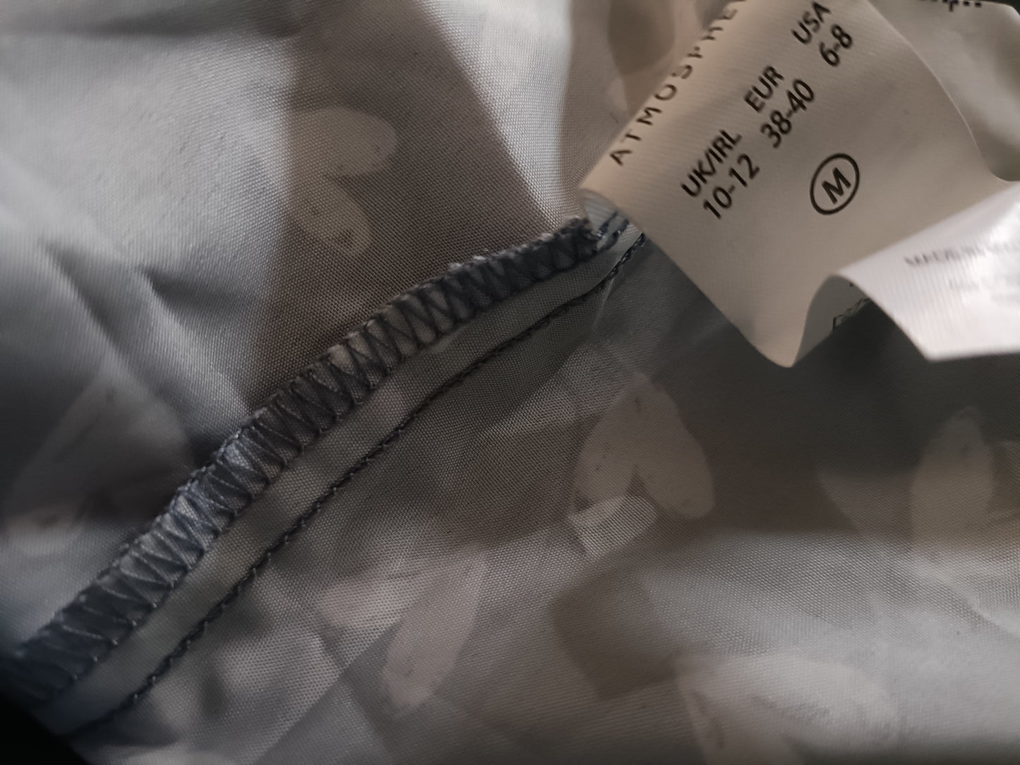 Grey Parka with Heart Print