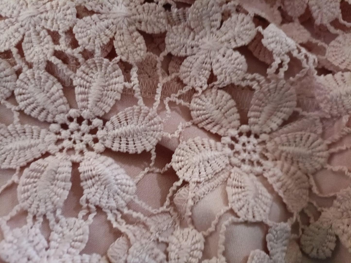 Dusky Pink Sleeveless Top with Lace Neckline