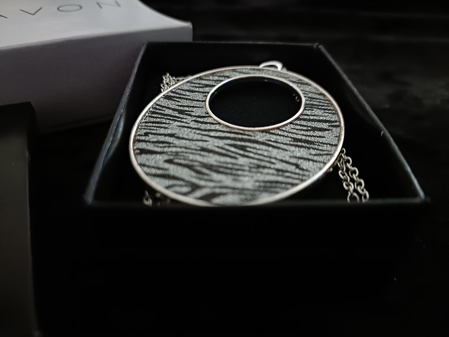 Avon Suzette Zebra Print Necklace