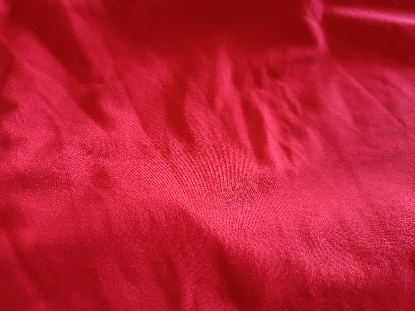 Red T Shirt with Turnover Sleeves