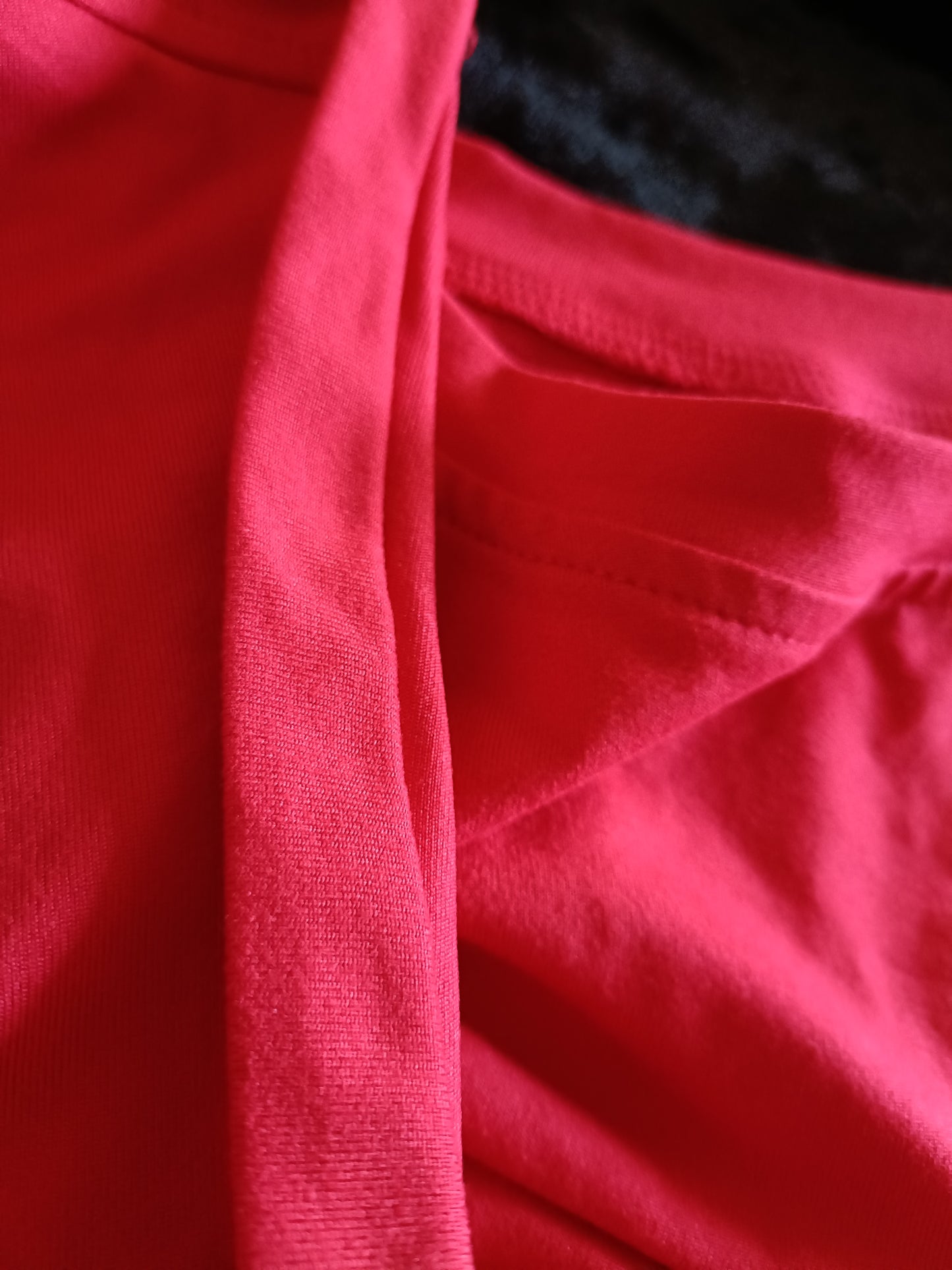 Red T Shirt with Turnover Sleeves