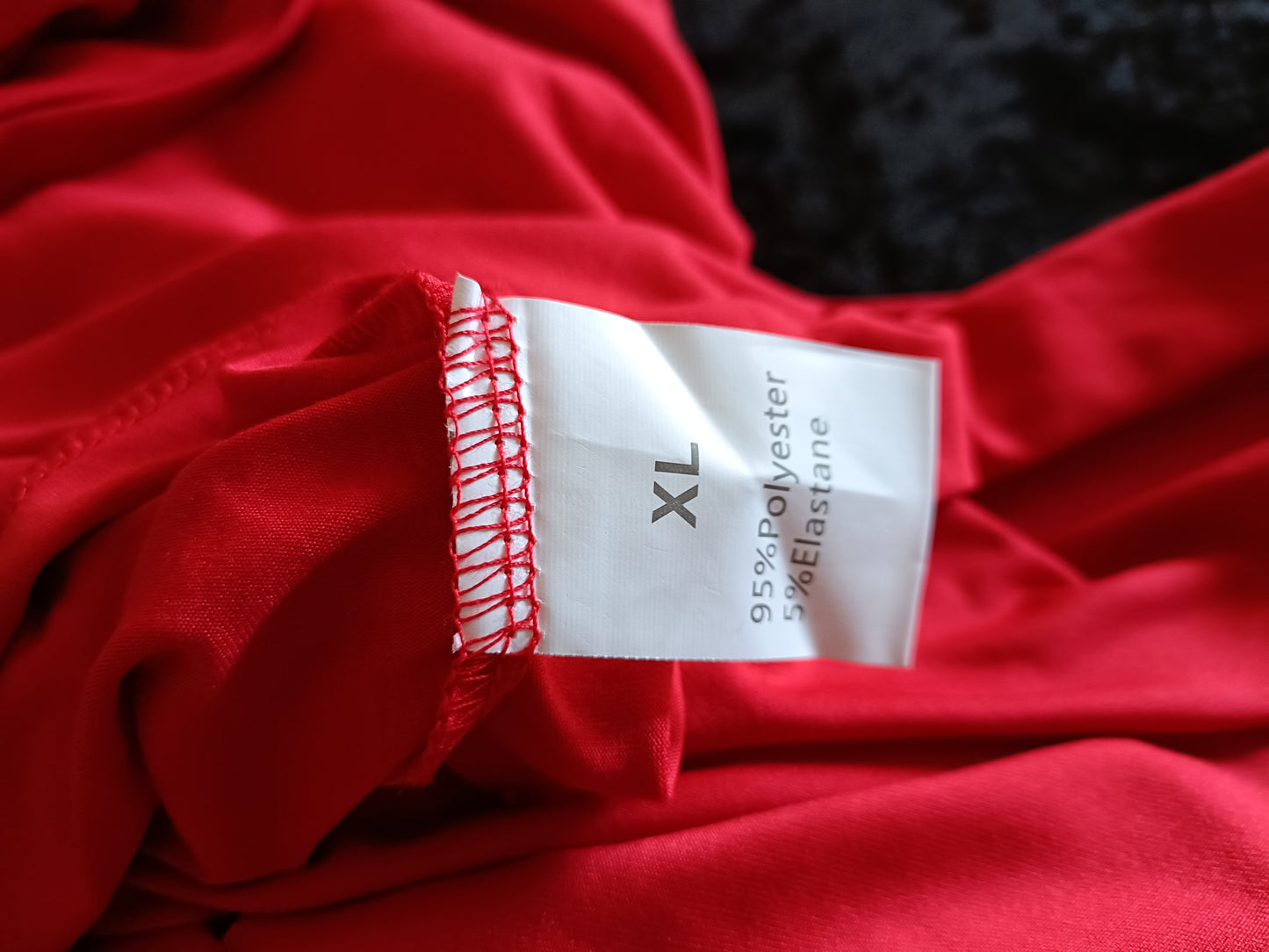 Red T Shirt with Turnover Sleeves