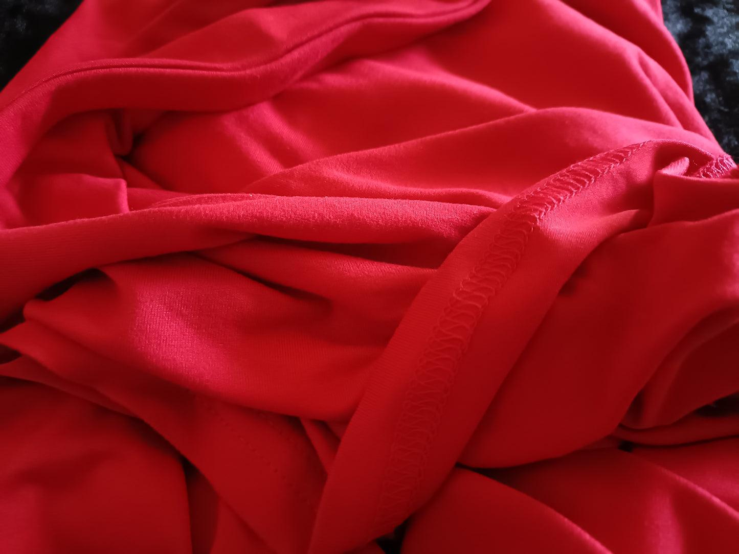 Red T Shirt with Turnover Sleeves