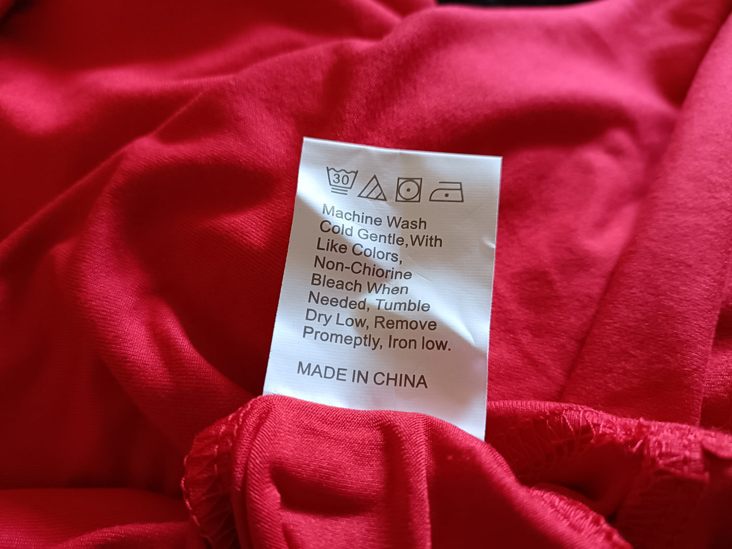 Red T Shirt with Turnover Sleeves