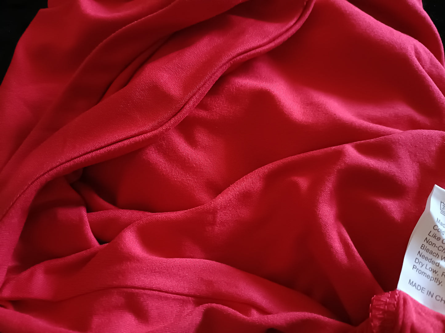 Red T Shirt with Turnover Sleeves