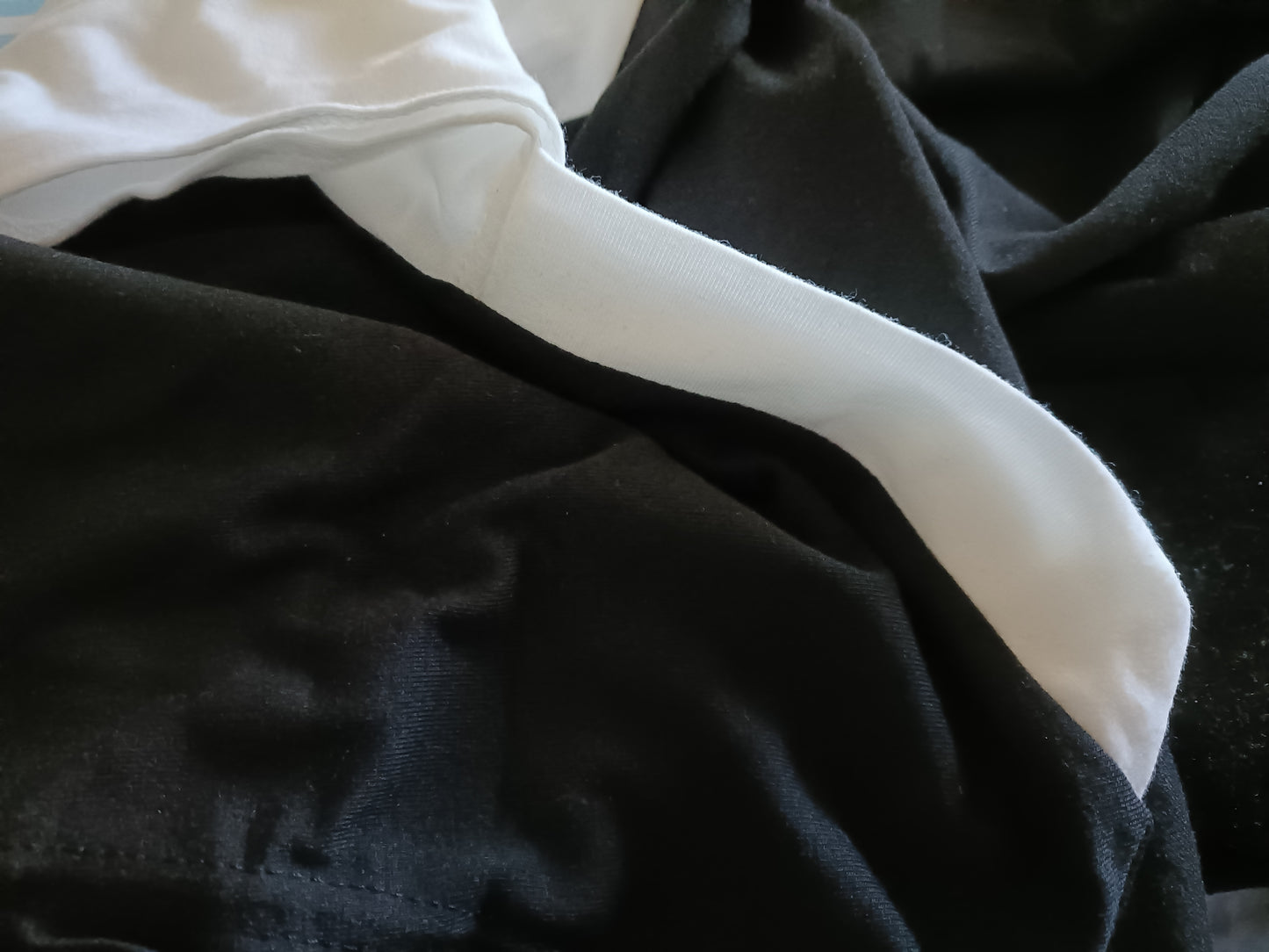 Black and White Cold Shoulder Top