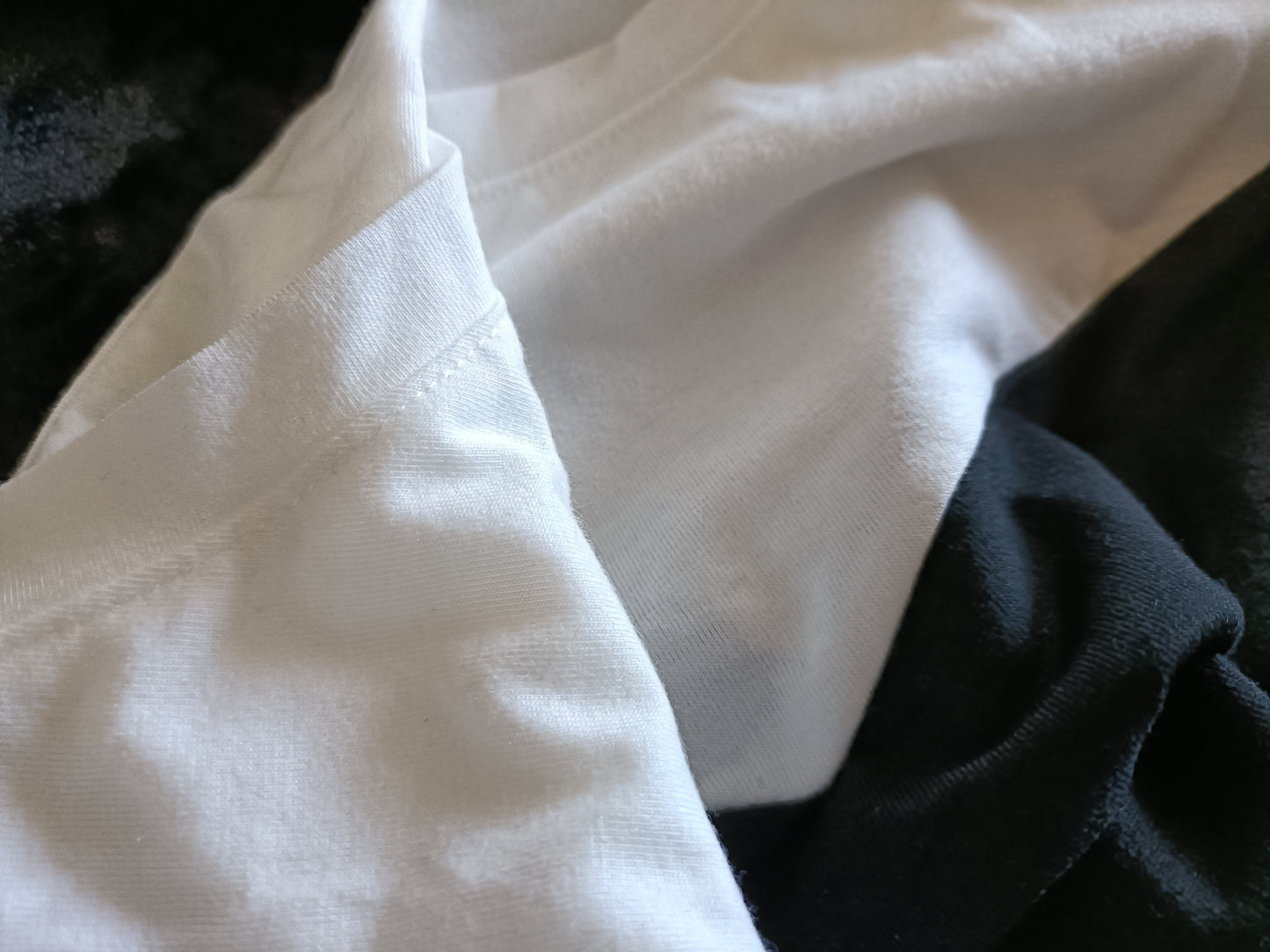 Black and White Cold Shoulder Top